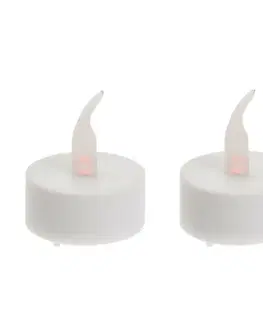 Vianočné dekorácie LED blikajúce čajové sviečky, 3,8 cm, set 2 ks, na batérie, časovač