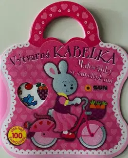 Nalepovačky, vystrihovačky, skladačky Výtvarná kabelka - Malovánky se samolepkami