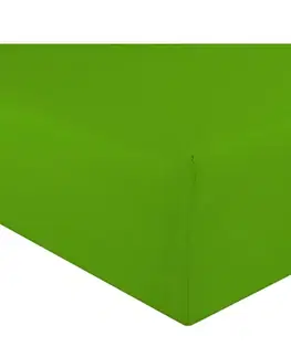 Plachty Posteľná plachta jersey zelená kiwi TiaHome - 200x200cm
