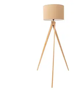Lampy  SL.1905 - Stojacia lampa NATT 1xE27/15W/230V béžovo-hnedá SL.1905