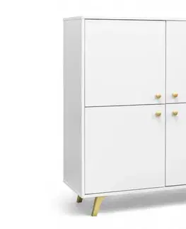 Komody ArtStol Komoda SIENA 4D | biela