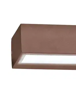 Svietidlá Ideal Lux - Vonkajšie nástenné svietidlo TWIN 1xG9/28W/230V IP44 hnedé 213330