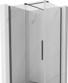 Sprchovacie kúty MEXEN/S - Velár sprchovací kút 130 x 85, transparent, grafit kartáčovaná 871-130-085-01-66