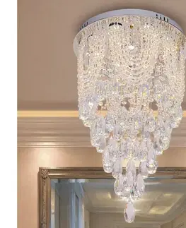 Svietidlá  LED Krištáľové stropné svietidlo MAJURO LED/30W/230V pr. 40 cm lesklý chróm + diaľkové ovládanie N3000