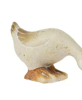 Veľkonočné a jarné dekorácie Kinekus Postavička kačka 14,1x6,3x8,3cm keramika biela