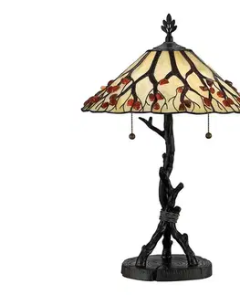 Lampy Elstead Quoizel QZ-WHISPERING-TL-VB - Stolová lampa Tiffany WHISPERING 2xE27/60W/230V QZ-WHISPERING-TL-VB