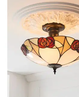 Svietidlá Endon 111907 - Prisadený luster Tiffany INGRAM 3xE27/10W/230V pr. 45 cm 111907