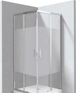 Sprchovacie kúty DEANTE - Funkia Evo štvorcový kút s vaničkou, 80x80 cm - vzor pruh KYCZ0E88P