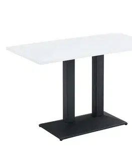 Jedálenské stoly KONDELA Rinaldo Typ 2 jedálenský bistro stôl 120x60 cm biela / čierna