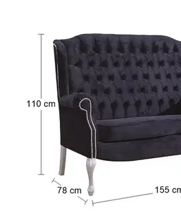 Sedacie súpravy PYKA Ludwig dvojsedačka kráľovská modrá (Fresh 11)