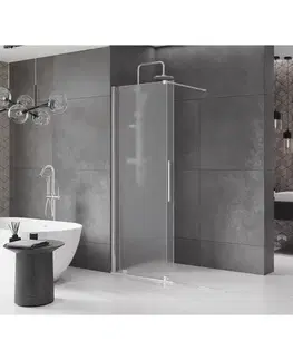 Sprchové dvere MEXEN/S - Velar Sprchová zástena posuvná Walk-in 140 x 200, dekor 8 mm, chróm 871-140-000-33-01