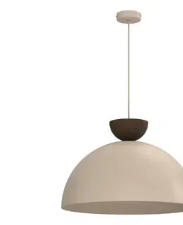 Svietidlá  Závesný luster na lanku NEVIS 1xE27/15W/230V priemer 50 cm béžový 9708A