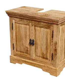 Kúpeľňový nábytok Skrinka pod umývadlo Guru 70x65x35 z mangového dreva