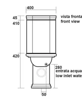 Záchody KERASAN - WALDORF nádržka k WC kombi, biela 418101