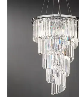 Svietidlá Ondaluce - Krištáľový luster na lanku ALEXANDER 10xE14/10W/230V lesklý chróm SO.ALEXANDER/PC