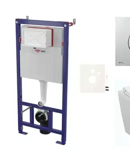 Záchody Cenově zvýhodněný závěsný WC set SAT do lehkých stěn / předstěnová montáž + WC VitrA Integra SIKOSSINTRESU71K SIKOSSINTRESU71K