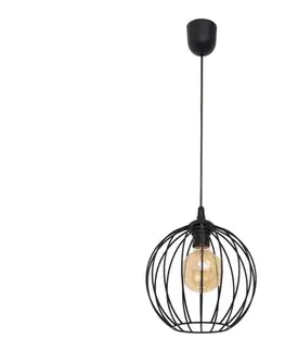 Svietidlá  Luster na lanku MERCURE 1xE27/15W/230V W-1388/1 BK+SCW-P BK