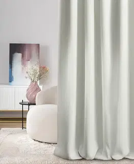 Závesy hotové Záves na riasiacej páske štruktúrovaný biely 140 x 280 cm 1 ks.