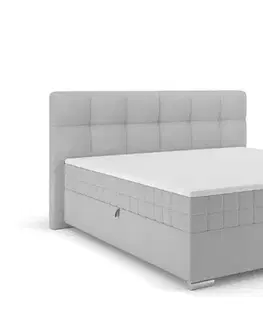 Postele Elvisia Manželská posteľ ALPINA Boxspring | 180 x 200 cm Farba: Sivá / Vinci 07