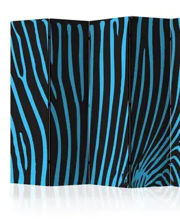 Paravány Paraván Zebra pattern (turquoise) Dekorhome