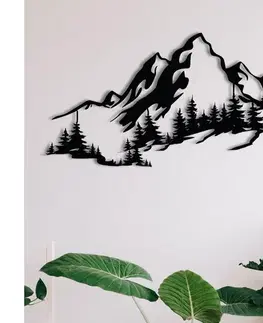 Obrazy  Nástenná dekorácia 30x67 cm hory kov 279ENZ1787