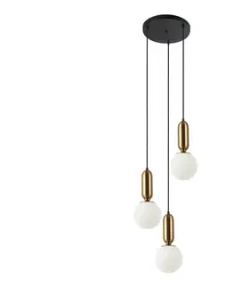 Svietidlá  PND-02340-3S-BRO - Luster na lanku ALDEVA 3xE27/40W/230V čierna/bronz PND-02340-3S-BRO