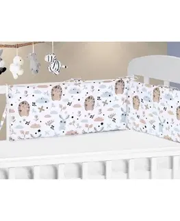 Dojčiace vankúše, hniezdočka a zavinovačky Bellatex Mantinel do postieľky Ježko, 28 x 60 cm