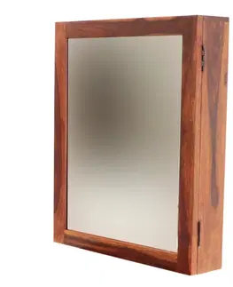 Zrkadlá Skrinka so zrkadlom do kúpeľne Jali 50x60x15 indický masív palisander