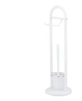 Svietidlá WENKO 17092100 - WC kefa SIENA 19x63 cm biela/satén 17092100
