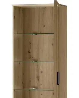 Vitríny Vitrína z masívu BIMBO 11 s LED, dub divoký / artisan olej