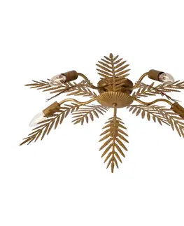 Stropné osvetlenie Vintage stropné svietidlo zlaté 70 cm 5-svetlo - Botanica
