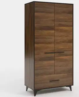 Šatníkové skrine Skriňa Frida II S2D1S shirin walnut