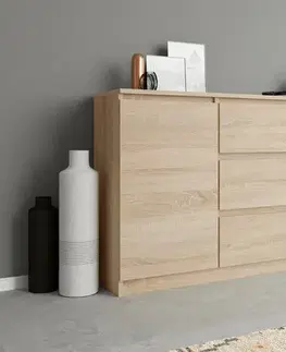 Komody a skrinky Moderná komoda 2D3S, dub sonoma
