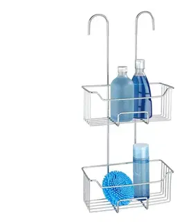 Svietidlá WENKO 24758100 - Sprchová polička MILO 25x55 cm strieborná/priehľadná 24758100