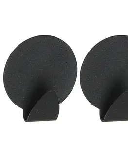 Vešiaky a háčiky na stenu Háčik kovový čierna 2 ks BHK0319AA-A