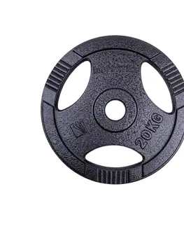 Závažia k činkám Liatinový olympijský kotúč inSPORTline Hamerton Black 20 kg 50 mm