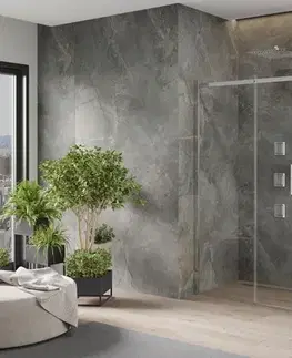 Sprchovacie kúty MEXEN/S - OMEGA sprchovací kút 160x80, transparent, chróm 825-160-080-01-00