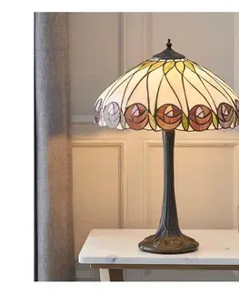 Lampy Endon 64177 - Stolná lampa Tiffany HUTCHINSON 1xE27/60W/230V pr. 40 cm 64177