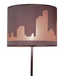 Stolové lampy Stolová lampa Manhattan v sivej/chrómovej farbe