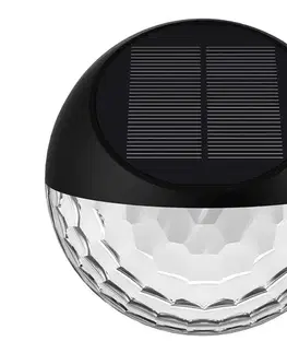 Lampy  B.V.  - LED Solárne nástenné svietidlo LED/2W/1,2V čierna 2700K IP44 B10201NO4