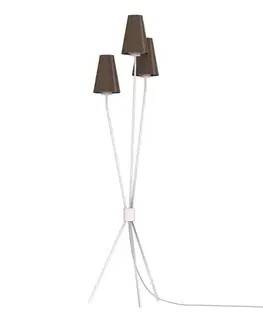 Lampy  Stojacia lampa TREFOT 3xE14/15W/230V hnedá/krémová 4635