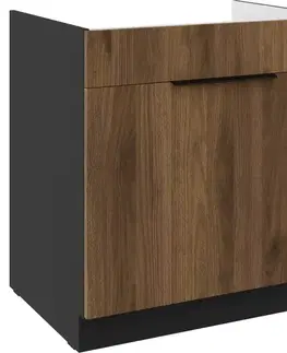 Kuchynské skrinky stojace Kuchynská skrinka Monza orech okapi 80ZL 1S BB