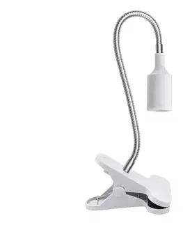 Lampy  Flexibilná stolná lampa s klipom PLANTY 1xE27/30W/230V biela KDSN00000075