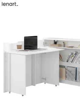 Detské stoly a stolíky Dig-net nábytok Posuvný stôl Lenart WORK CONCEPT CW-01L | ľavá Farba: Biela