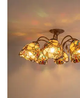 Svietidlá BRILAGI - Tiffany vitrážový prisadený luster MIRABELLA 8xE27/60W/230V pr. 68 cm BRD-12028/8xE27