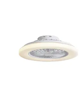 Stropné ventilátory Stropný ventilátor biely 48,5 cm vrátane LED stmievateľný v Kelvinoch s diaľkovým ovládaním - Clemo