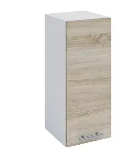 Kuchynské horné skrinky KONDELA Fabiana W-30 horná kuchynská skrinka dub sonoma / biela