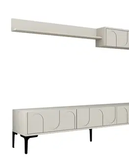Obývacie steny TV skrinka / Obývacia stena Lyon 2 - Cream, Black