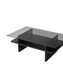 Konferenčné stolíky Konferenčný stolík Saga Rectangle - Black, Fume