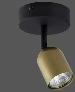 Lampy do obývačky Nástenné bodové svietidlo Top black/gold 3301 K1